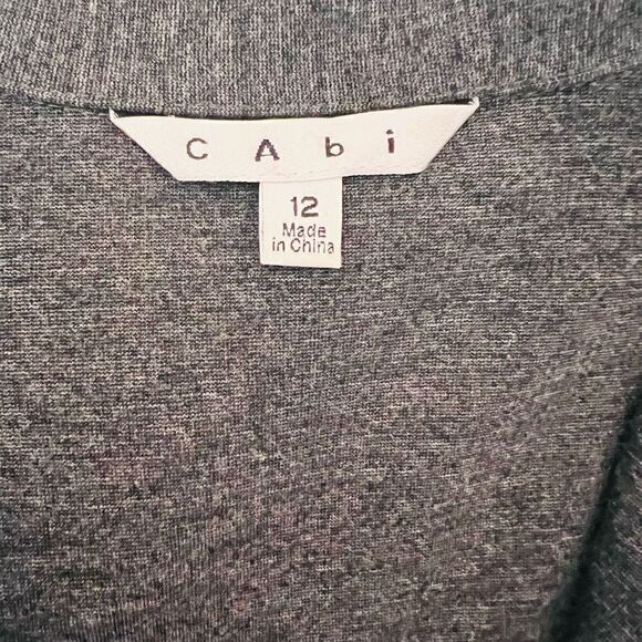 CAbi Women's Gray Notch Lapel Long Sleeves Single Breasted Blazer Size 12 - Picture 3 of 5